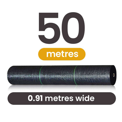 Premium 0.91m x 50m Weed Control Mat | Black