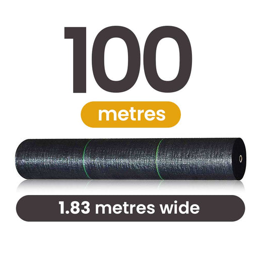 Premium 1.83m x 100m Weed Control Mat | Black