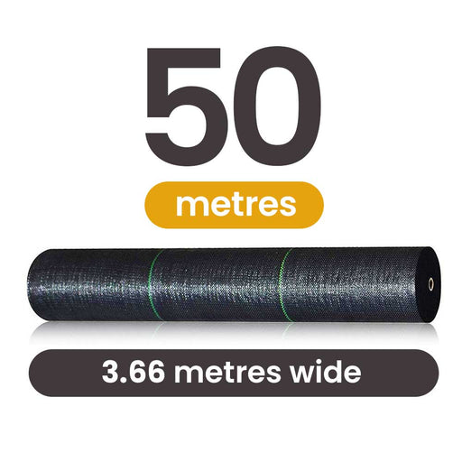 Premium 3.66m x 50m Weed Control Mat | Black